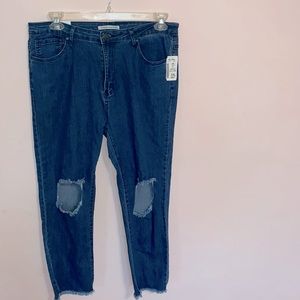⭐️NWT⭐️ Deb Shops Cut Out Denim Jeans XXL